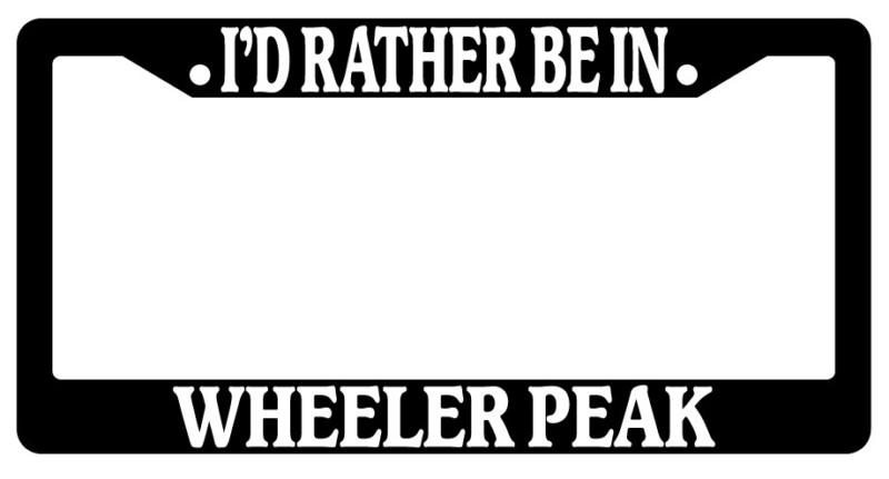 Black license plate frame i'd rather be in wheeler park auto accessory novelty