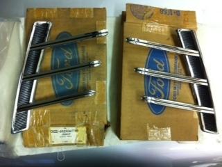 Nos ford 1966 mustang tri-bar quarter panel ornaments.  one pair.