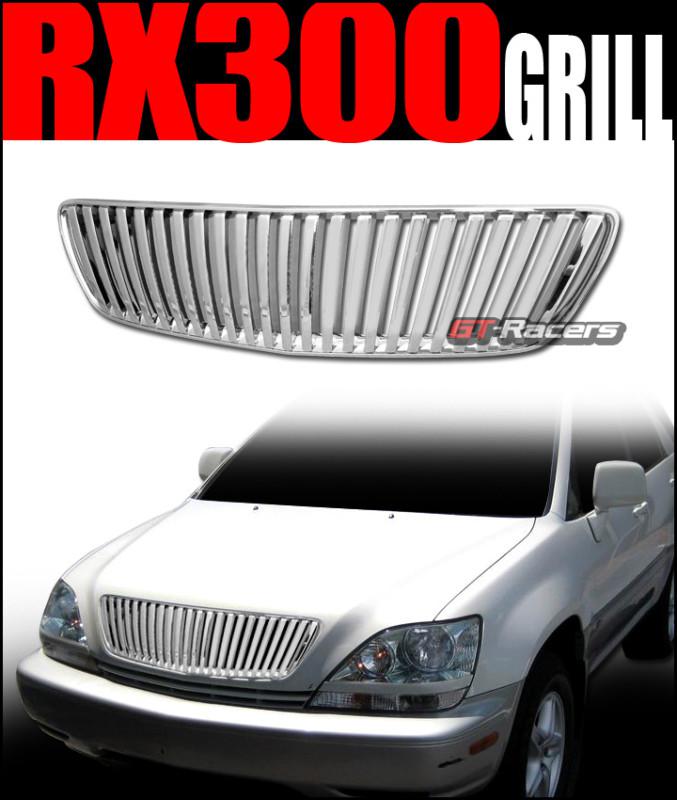 Chrome vertical sport front hood bumper grill grille abs 1999-2003 lexus rx300