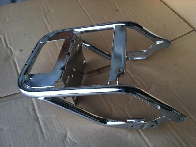Harley davidson stainless fixed mount tour pack rack oem stock #53411-09