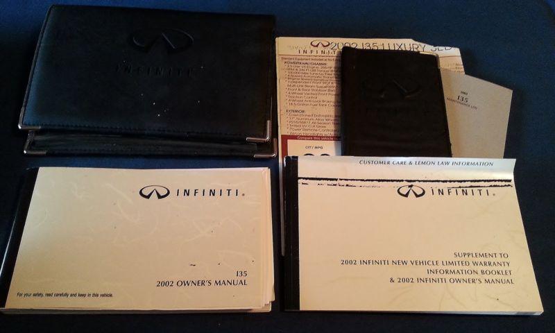 2002 infiniti i35 owners manual set  with factory case oem