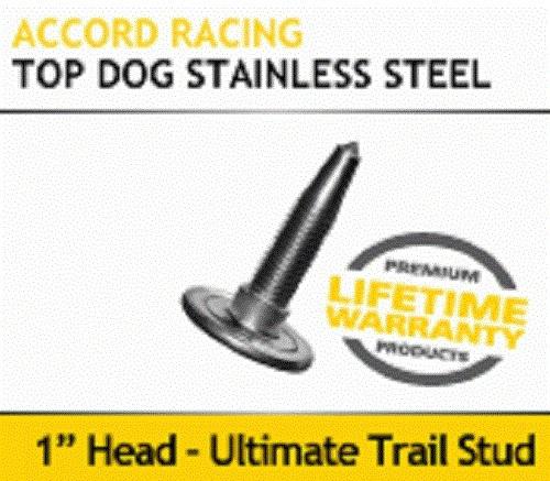 Snowstuds (1.000") stainless steel top dog studs (5/16") - 96 pack