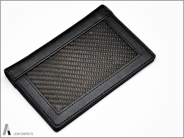 Aeon composite carbon fiber leather traveler passport holder wallet pouch case