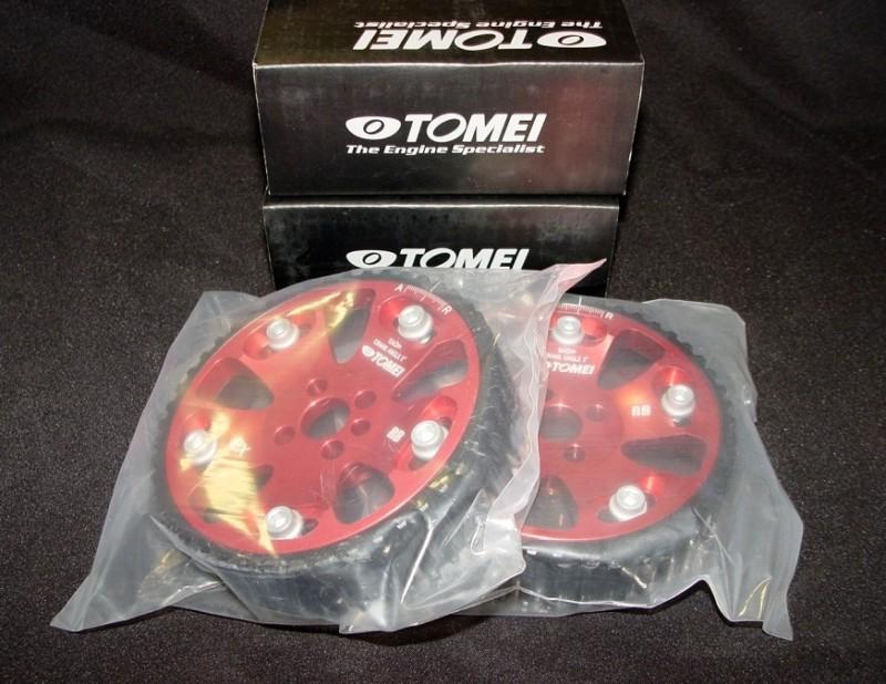 Tomei adjustable cam gears in ex - red - nissan skyline rb26dett rb25det rb20det