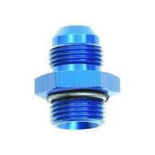 Professional products an o-ring fitting. -8 an male to 3/4-16inch male. blue ano