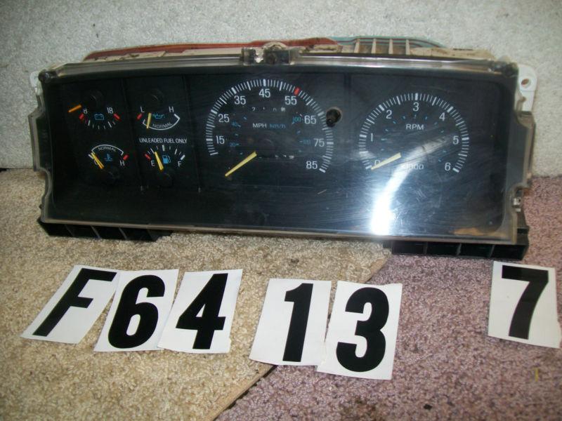 87,88,89,90,91 ford f150 f250 f350 instrument gauge speedometer cluster 52k