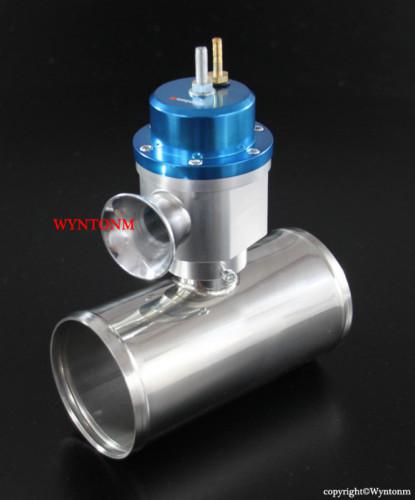 Type h adj bov blow off + 3" stainless  adp pipe blue