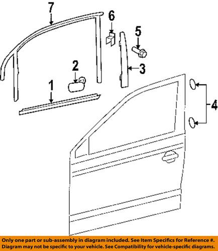 Volkswagen oem 1k5837476d2zz front door-belt weather strip