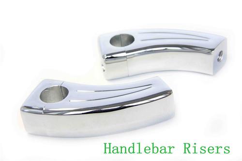 Chrome handlebar risers for kawasaki vulcan 800 900 1500 1600 1700 2000 classic