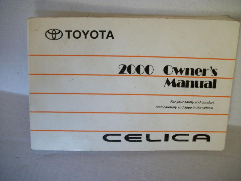 2000 00 toyota celica gt owner owner's manual 