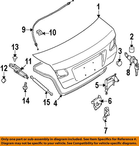 Subaru oem 57522aj02a trunk lid lift support/lift support