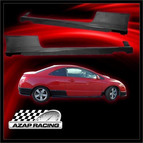 2006-2011 h-performance pu add-on side skirt lip for honda civic 2dr coupe 07 09