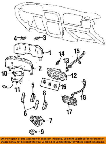 Ford oem f7lz13b765ba cluster & switches-bulb