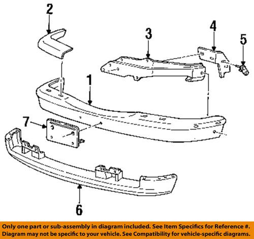 Mazda oem zzm050082 front bumper-reinforcement stay