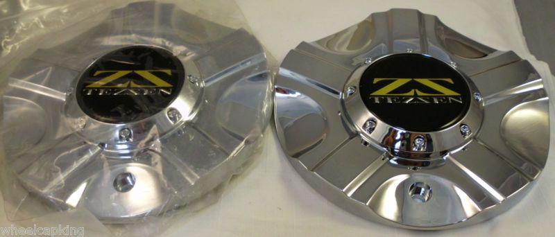 Tezzen wheels chrome custom wheel center cap caps set of 2 # arc fwd new!