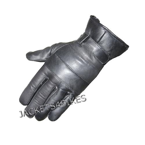 New biker motorcycle full leather bike gloves black s