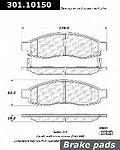 Centric parts 301.10150 front premium ceramic pads