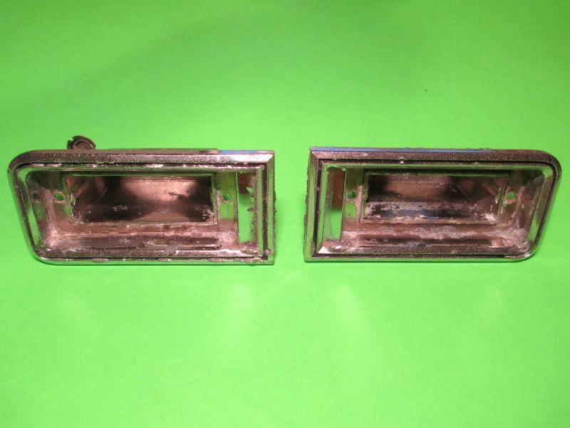 Mopar oem pair 1966 dodge coronet 440 500 chrome back up light housings