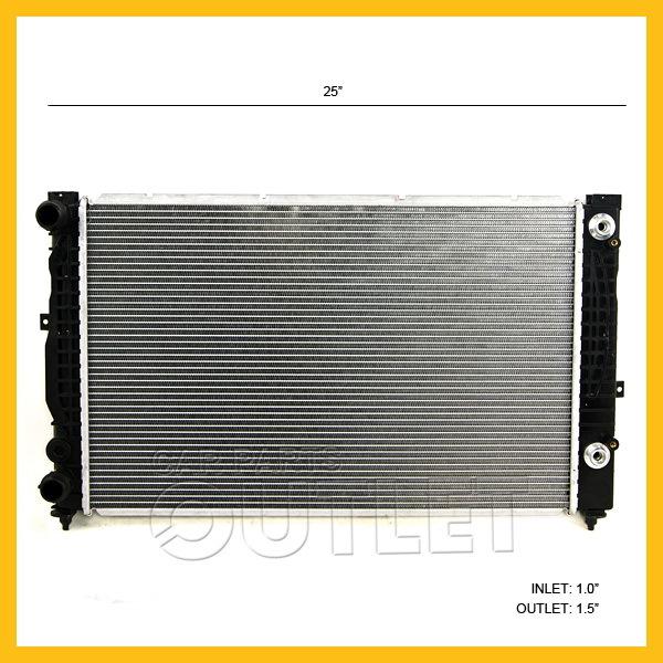 1996-2001 audi a4 rwd 1.8t cooling radiator fits 8d0121251bc quattro auto 2034