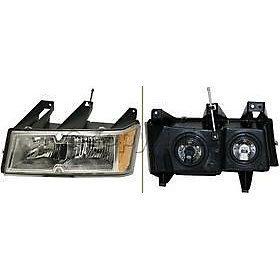 Composite headlight headlamp assembly drivers left side (w/bulb, chrome bezel)