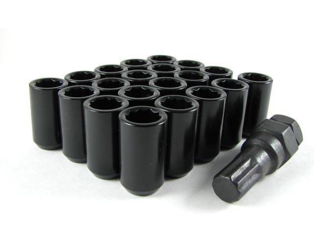 Lug nuts tuner 1/2" 20 pcs lugs nut ford mustang black