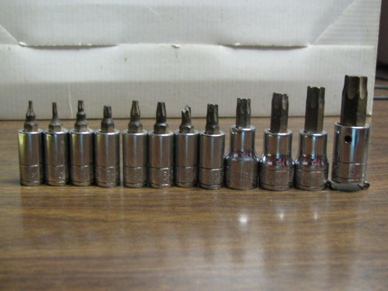 12 pc sk hand tool 12 pc. torx plus bit socket set 4250 1/4" drive wrail usa