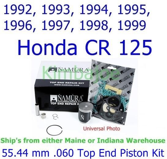 1992-1999 honda cr 125 namura 55.44 mm .060 top end piston kit 