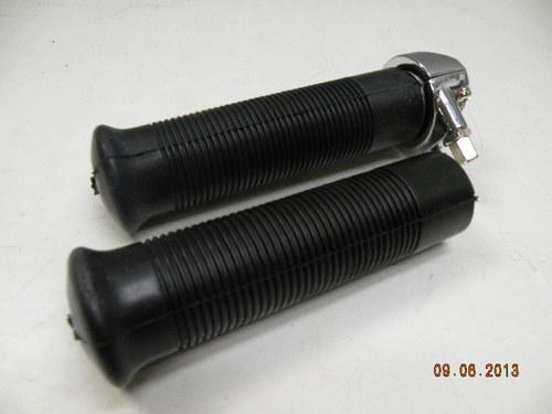 Nos emgo handlebar throttle set twist grips polished chrome plated head custom