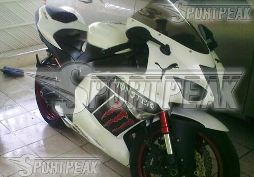 For kawasaki ninja zx-6r 07 08 2007 2008 636 fairing abs body kit white f76c54