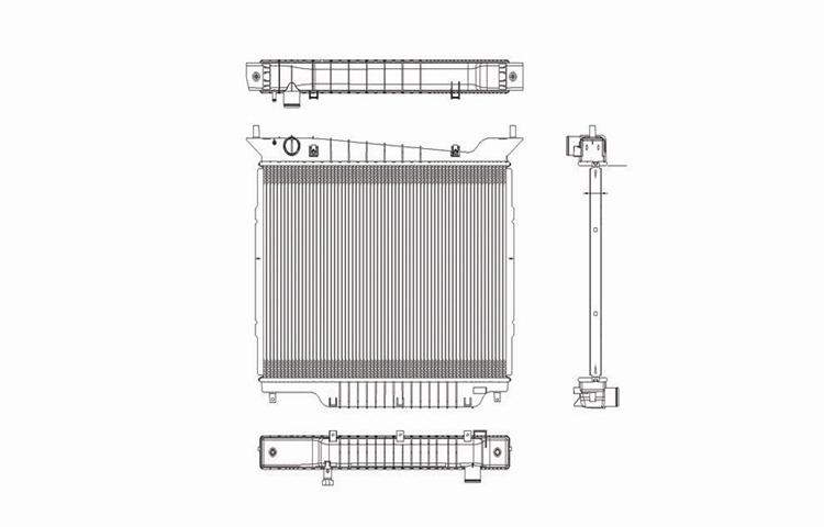 Replacement radiator ford expedition lincoln navigator auto 4.6 5.4 v8 2l1z8005d