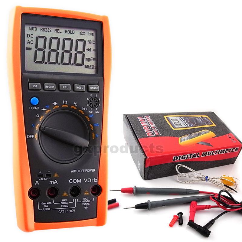 Professional auto range digital multimeter ac dc ohm frequency 