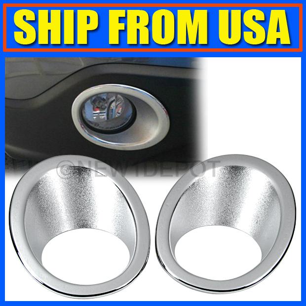 Us 2x triple chrome front fog light lamp cover trim for honda cr-v 2007-2009 hot