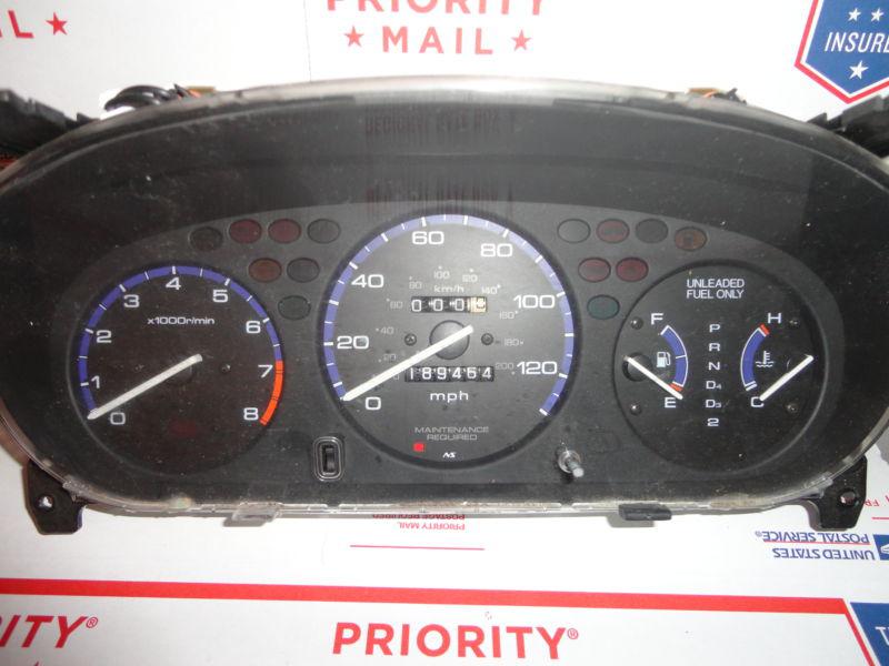 1996 - 2000 honda civic instrument cluster tach gauges 189k miles automatic oem