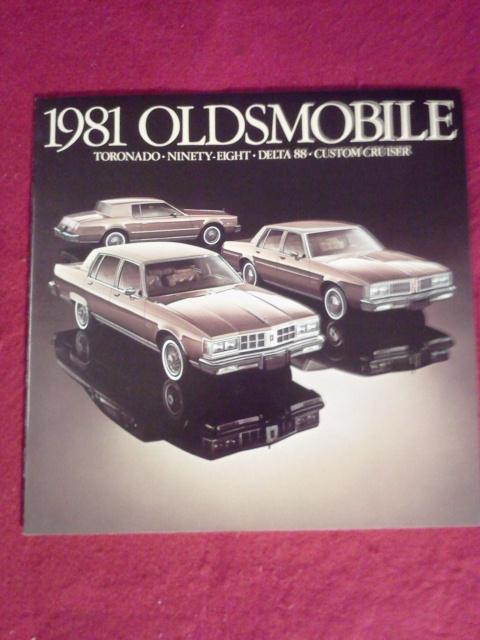 1981 oldsmobile delta 88 custom cruiser nintey-eight 98 toronado dealer brochure