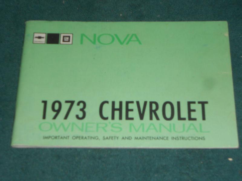 1973 chevrolet nova owner's manual / original guide book