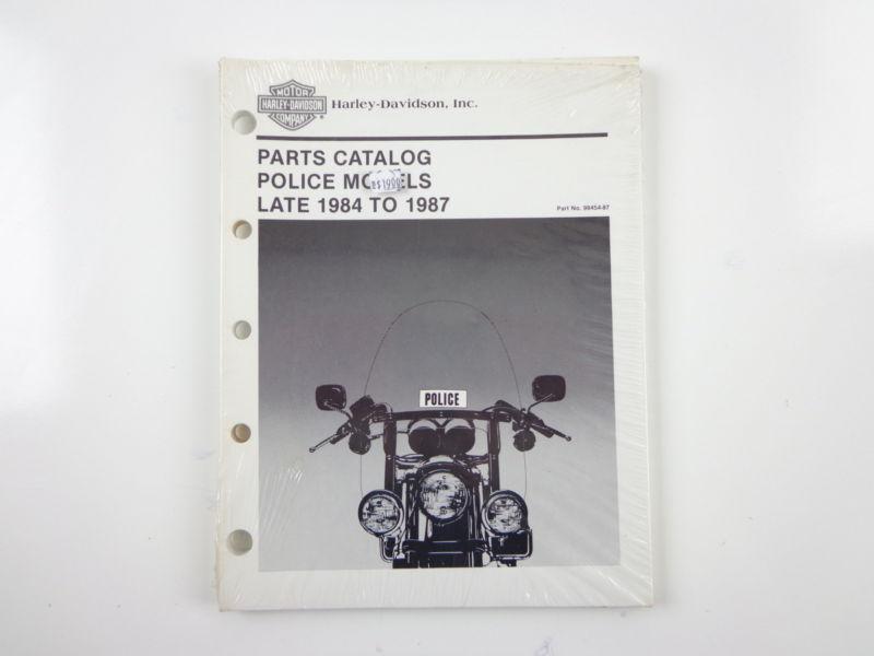 Harley davidson late 1984-87 police models parts catalog 99454-87 #2