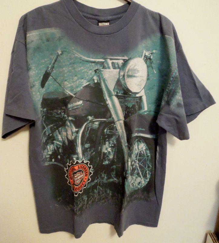 Harley davidson mens xl short sleeve t-shirt.  blue-gray color