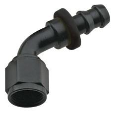 206012bl fragola -12an black push lock 60 degree bend race hose ends