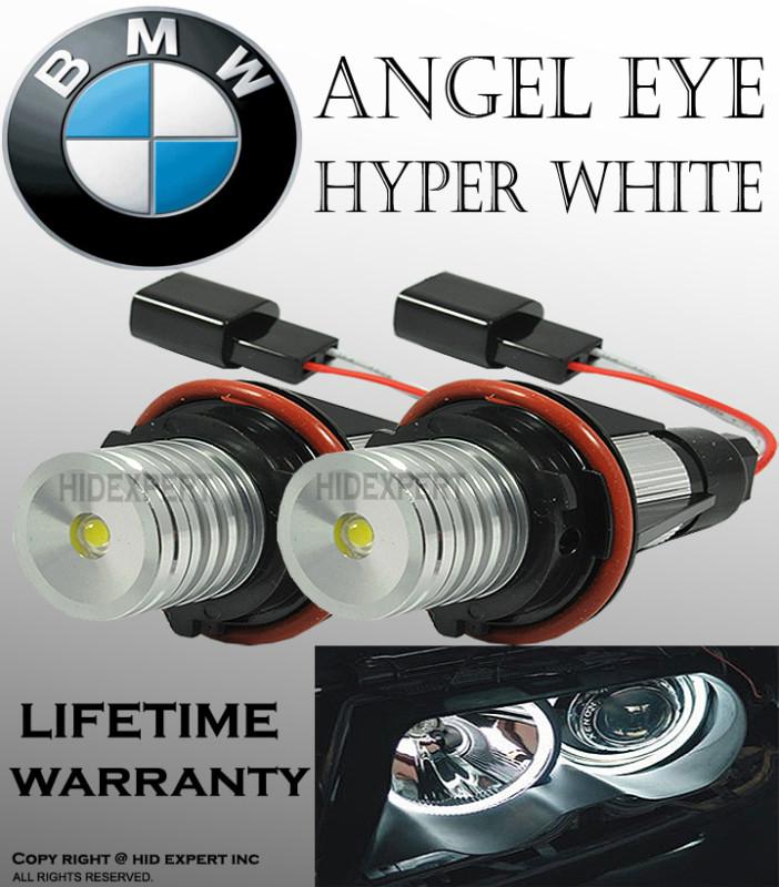 Bmw angel eye halo ring led bulbs 5/ 6/ 7-series m5 x3 x5 6k xenon hyper white