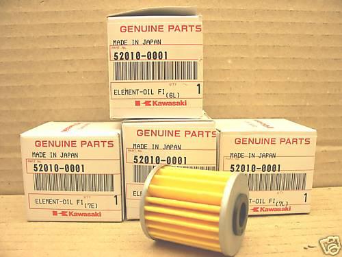 Lot of 4 new genuine kawasaki oil filter kx250f kxf250