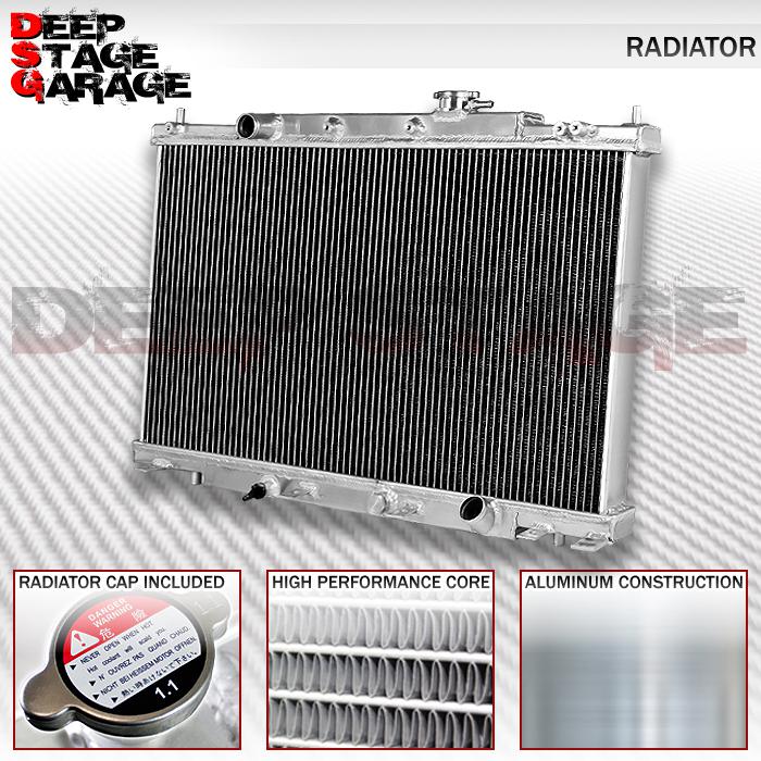 Aluminum racing dual core 2-rows cooling radiator jdm 03-11 honda element mt