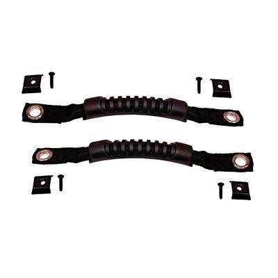 Rugged ridge 1182501 grab straps door mount nylon black jeep 1976-88 pair