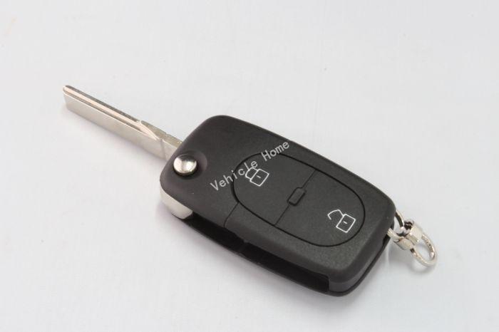 2 button uncut flip key shell fob clicker for vw golf jetta beetle passat b5