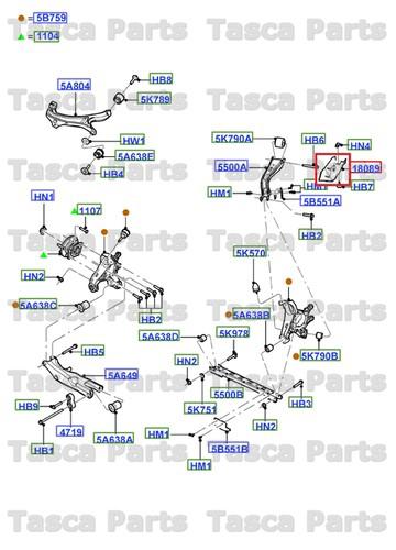 Brand new oem rh rear suspension trailing arm shield ford mercury #5f9z-5b754-aa