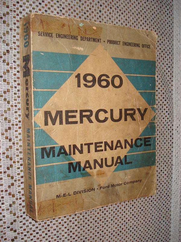 1960 mercury shop manual original service book nice nr