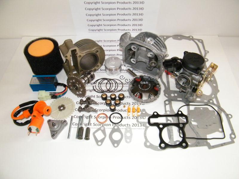 100cc big bore kit performance cam cdi coil variator carburetor gy6 139qmb   