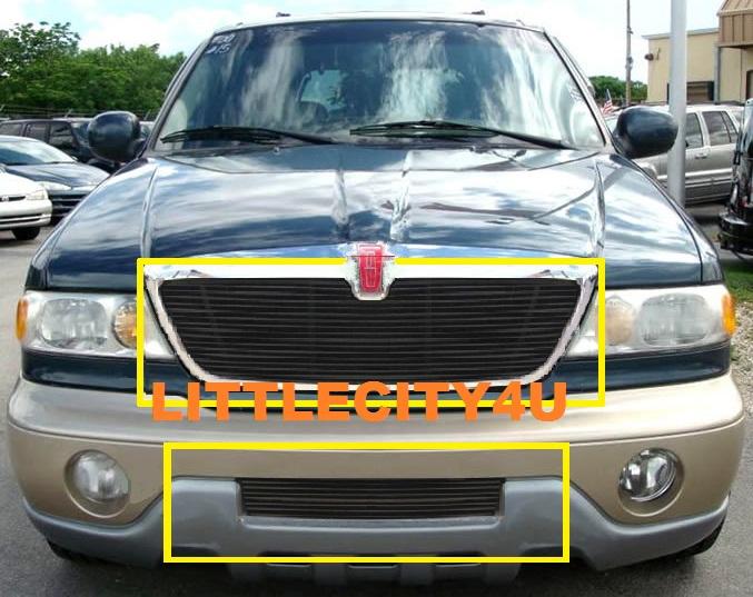 1998 99 00 01 02 lincoln navigator black billet grille combo inserts