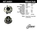 Centric parts 407.44001e rear hub assembly