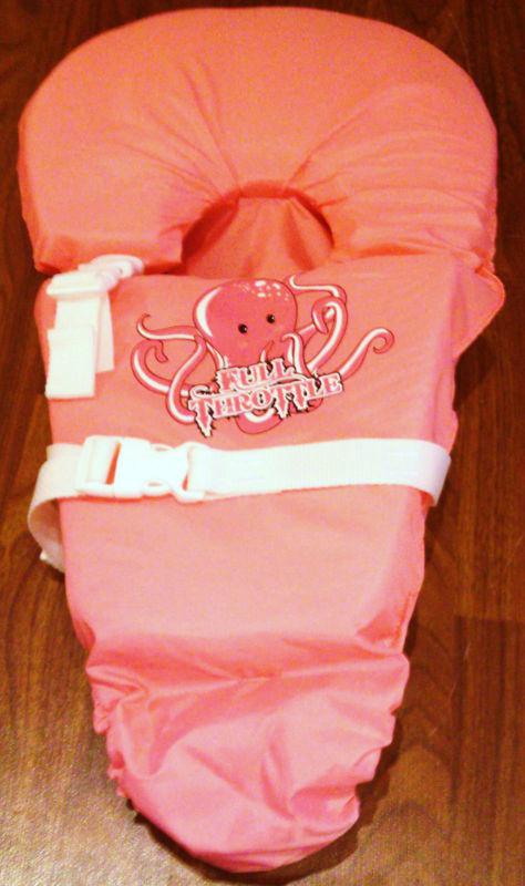 Full throttle baby safe infant vest life jacket pink 0-30 lbs. capacity