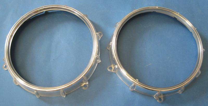 1957 ford and thunderbird tail light lens trim rings without back up light